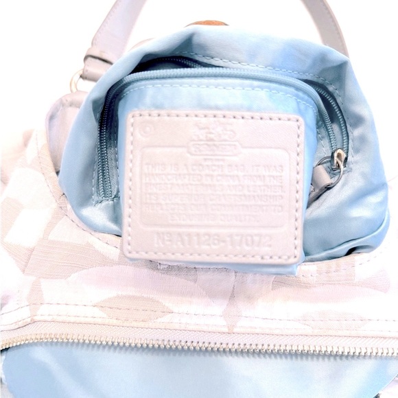 COACH SIGNATURE MONOGRAM TRIPLE COMPARTMENTS SHOULDER BAG - Picture 16 of 16